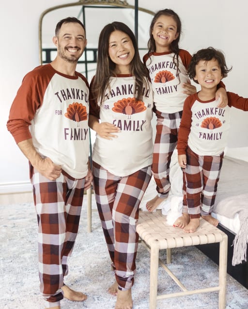 Matching Family Pajamas - Thankful Plaid Collection