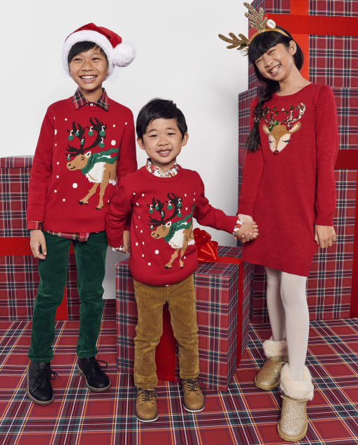 Coordinating Kids Outfits - Santa's Reindeer Collection