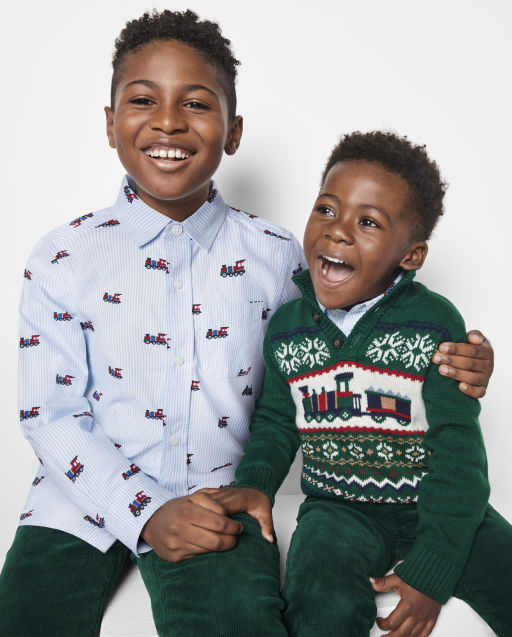 Coordinating Boys Outfits - Holiday Express Collection