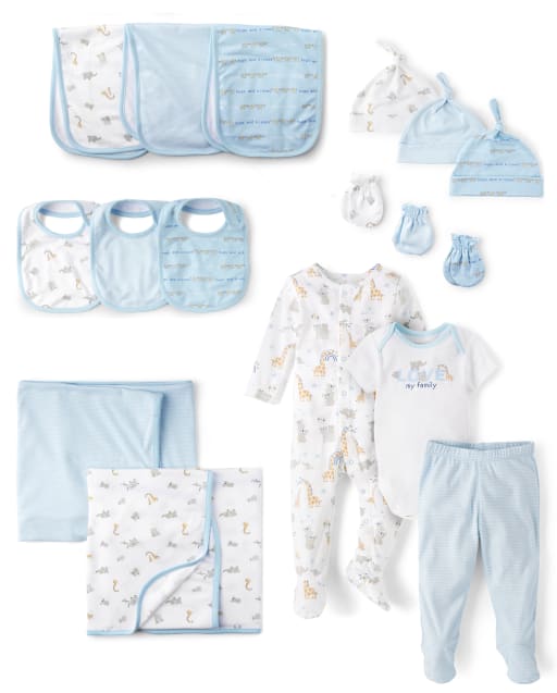 Baby Boys Essentials Gift Set - Little Animals Collection