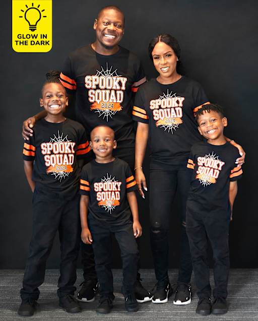 Matching Family Graphic Tees - Glow Spooky Squad Collection