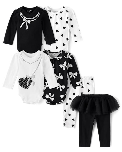 Baby Girls Outfit Set - Tiny Hearts Collection