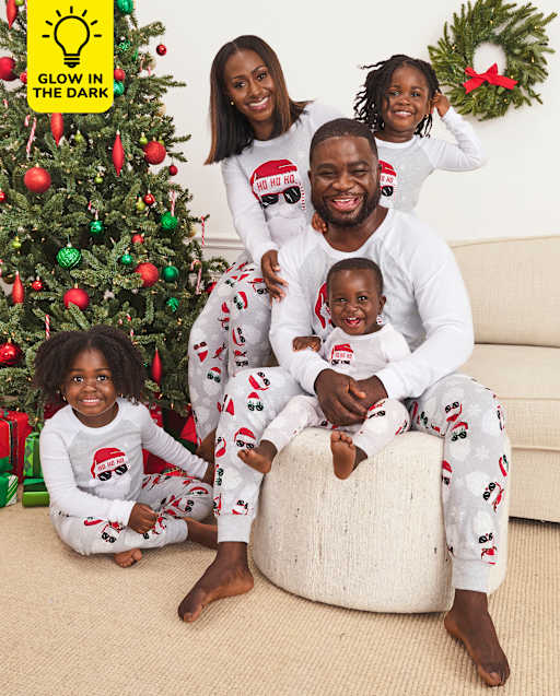 Matching Family Pajamas - Glow Coolest Santa Collection