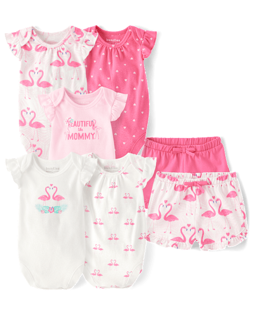 Baby Girls Outfit Set - Pink Flamingo Collection