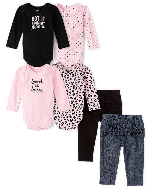 Baby Girls Outfit Set - Sweet And Sassy Leopard Collection