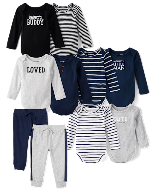 Baby Boys Outfit Set - Striped Family Collection
