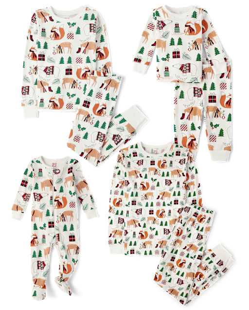 Matching Family Pajamas - Holiday Animal Collection