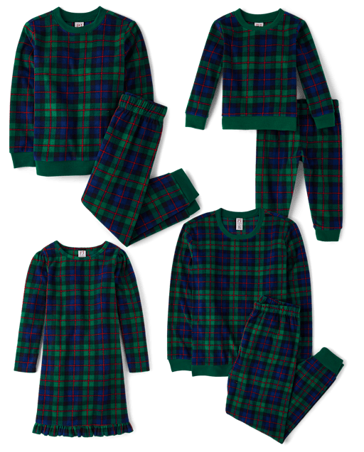 Matching Family Pajamas - Green Plaid Collection