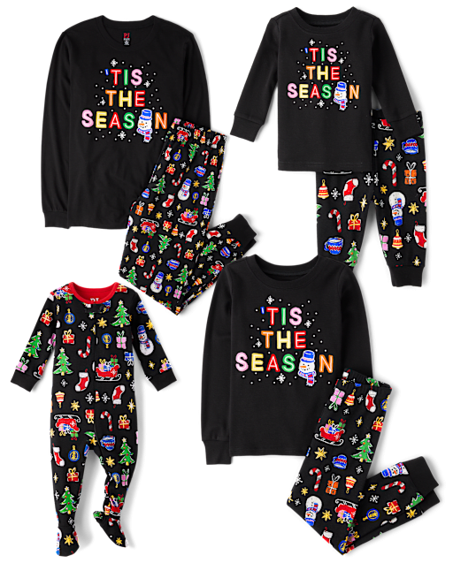 Pyjamas assortis pour toute la famille - Collection Glow Tis The Season