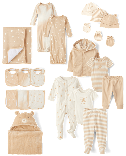 Baby Essentials Gift Set - Striped Star Collection