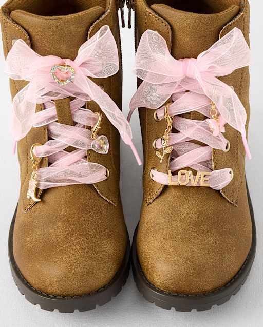 Quilted Boots & Shoelace Charm 8-Piece Set - Butterfly Collection