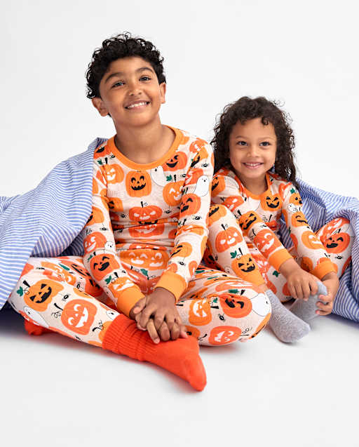 Matching Kids Pajamas - Glow Jack-O'-Lantern Collection