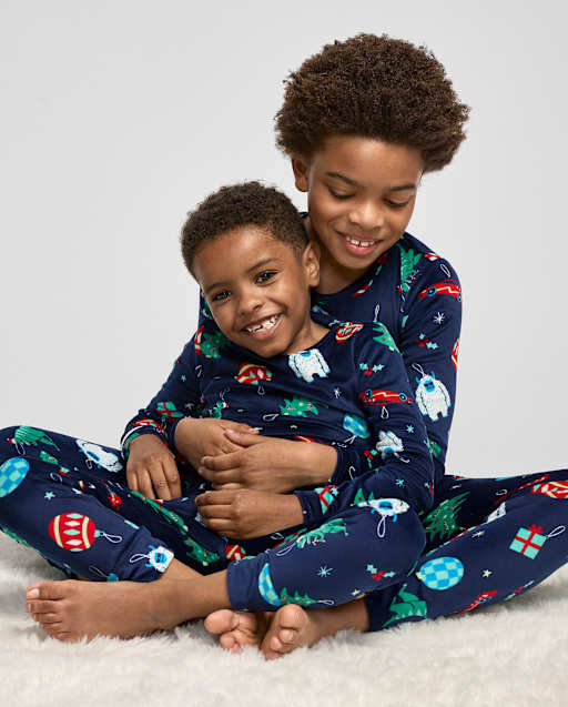 Pyjamas assortis pour garçons - Collection d'ornements de Noël