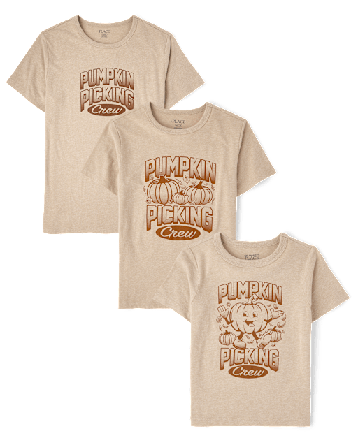 Matching Family Graphic Tees - Pumpkin Picking Crew Collection