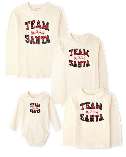 Matching Family Graphic Tees - Team Santa Collection