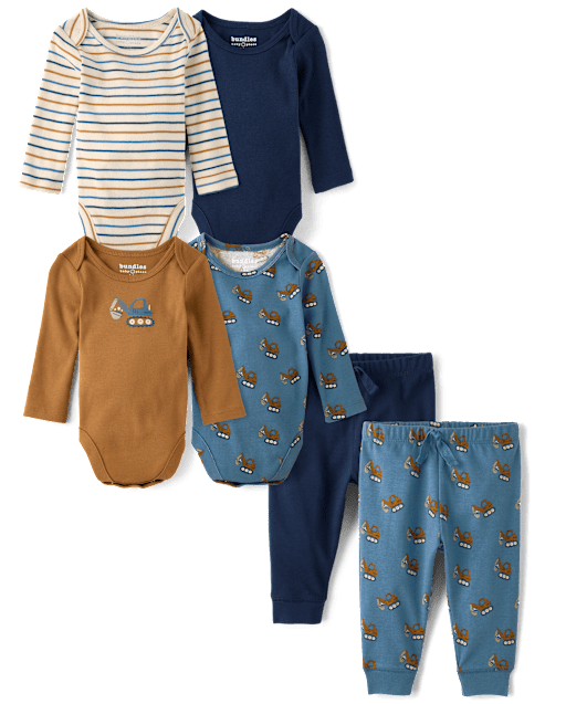 Baby Boys Outfit Set - Construction Vehicle Collection