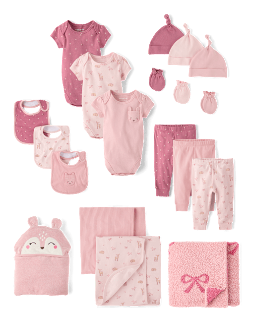 Baby Girls Essentials Gift Set - Deer Collection