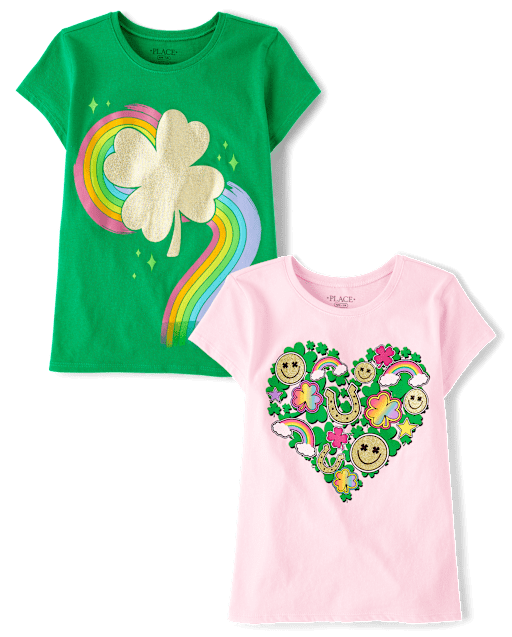 Girls St. Patrick's Day Graphic Tee 2-Pack