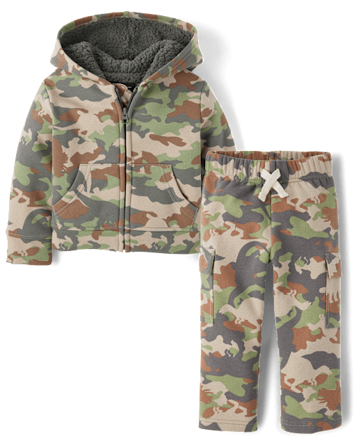 Baby And Toddler Camo Premium Fleece 2-Piece Outfit Set