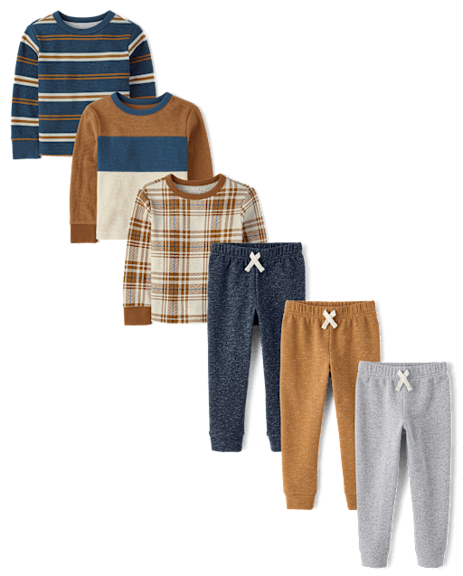 Baby And Toddler Boys Print 6-Piece Outfit Set