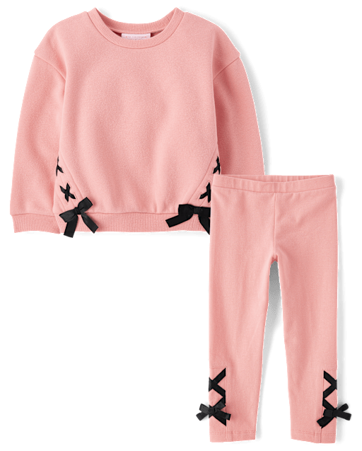 Toddler Girls Lace Up 2-Piece Outfit Set