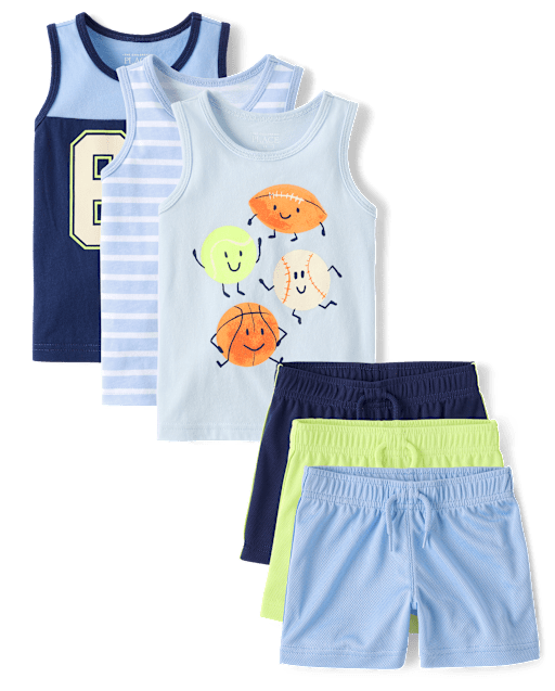 Baby And Toddler Boys Sports 6-Piece Outfit Set