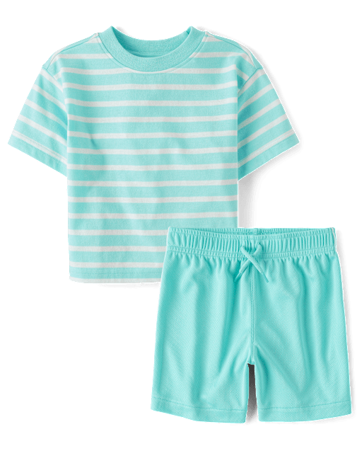 Baby And Toddler Boys Striped 2-Piece Outfit Set
