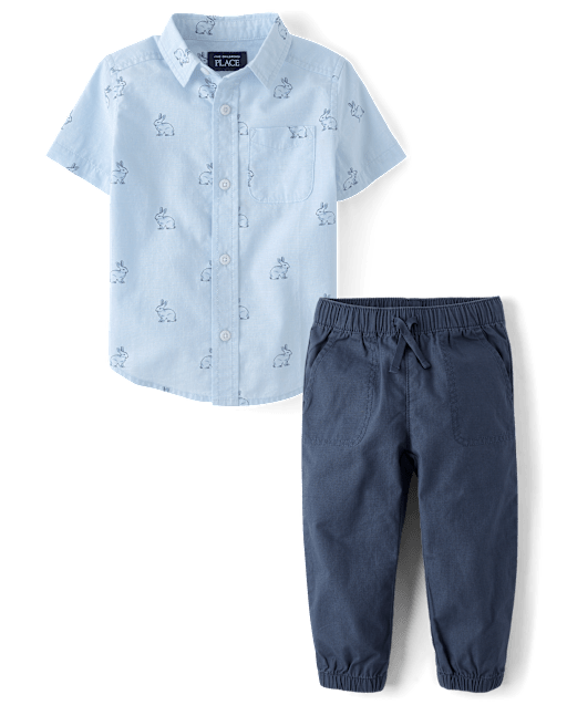 Baby And Toddler Boys Bunny 2-Piece Outfit Set