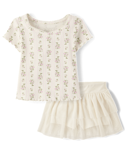 Toddler Girls Floral 2-Piece Outfit Set