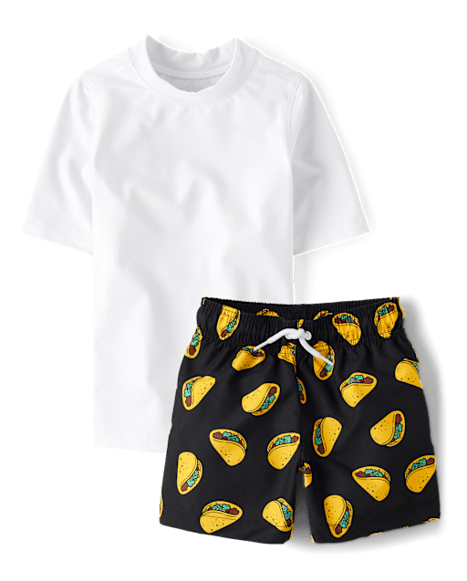 Boys Taco Rashguard Swimsuit