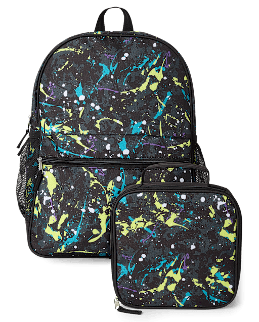 Boys Paint Splatter Backpack 2-Piece Set