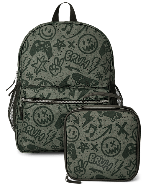 Boys Graffiti Backpack 2-Piece Set