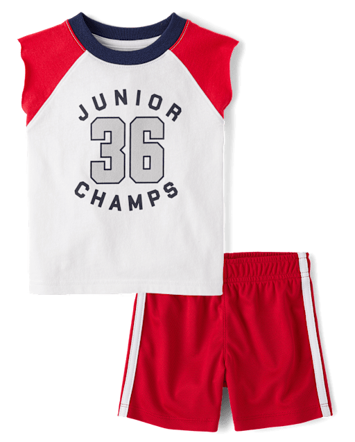 Baby And Toddler Boys Junior Champs Varsity 2-Piece Outfit Set