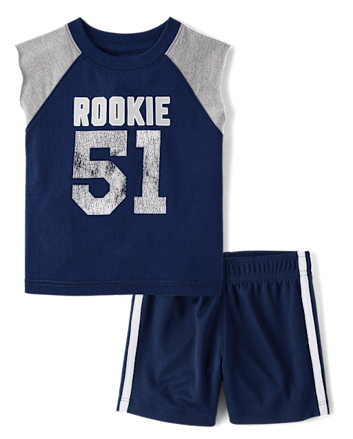 Baby And Toddler Boys Rookie Varsity 2-Piece Outfit Set