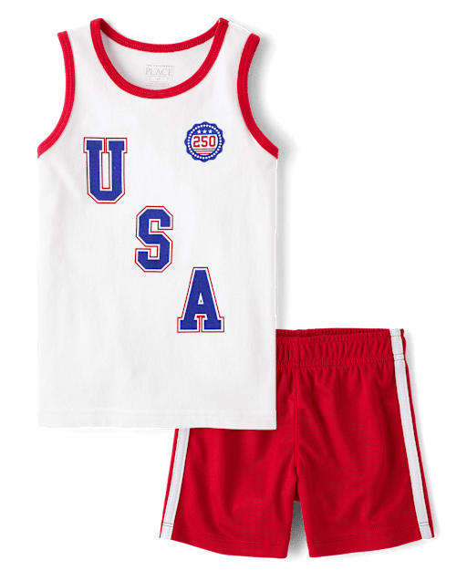 Baby And Toddler Boys USA 2-Piece Outfit Set