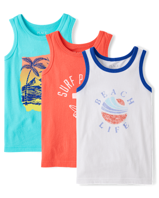 Boys Graphic Tank Top 3-Pack