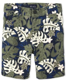 The Childrens Place Boys Graphic Printed Swim Trunks