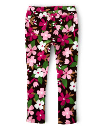Girls Floral Corduroy Jeggings - Pony Club