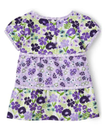 Haut violet à volants pour filles - Whooo's Cute