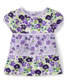 Haut violet à volants pour filles - Whooo's Cute