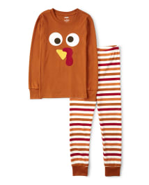 Pyjama 2 pièces en coton pour enfants avec motif dinde - Gymmies