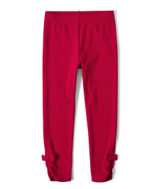Girls Knit Bow Leggings Valentine Cutie RUBY Gymboree CA