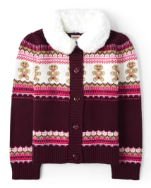 Girls fairisle cardigan shop