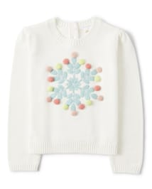 Girls pom pom sweater clearance