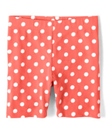 Girls Polka Dot Shorts - Pretty Peach