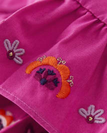 Jupe-short fleurie à volants pour filles - Couchers de soleil d'été