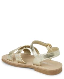 Girls Metallic Laser Cut Flower Sandals Summer Sunsets GOLD Gymboree CA