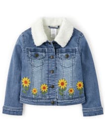 Girls embroidered denim jacket online