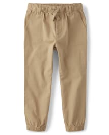 Boys Twill Pull On Jogger Pants TAN Gymboree CA