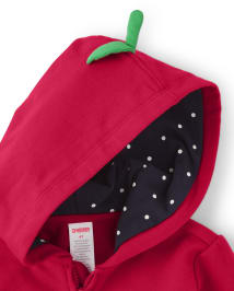 Girls red zip up hoodie discount
